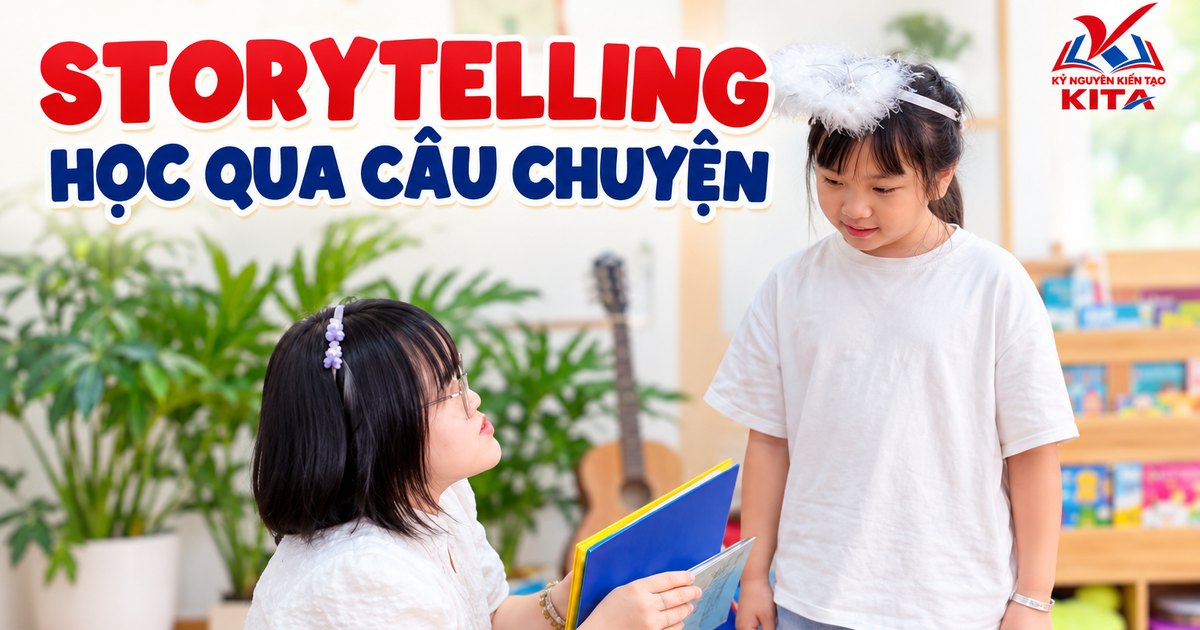 Storytelling: các bé nghe cô kể chuyện tiếng Anh trong lớp học KITA