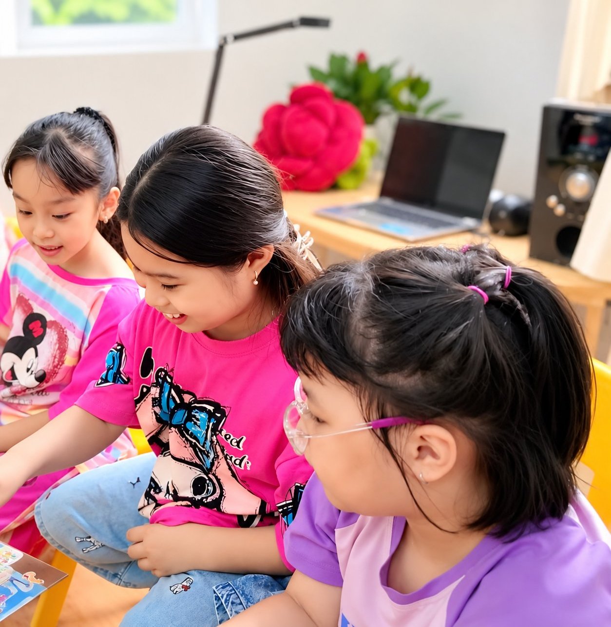 Bé chơi trò chơi trong lớp Storytelling